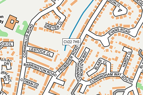 CV22 7HS map - OS OpenMap – Local (Ordnance Survey)