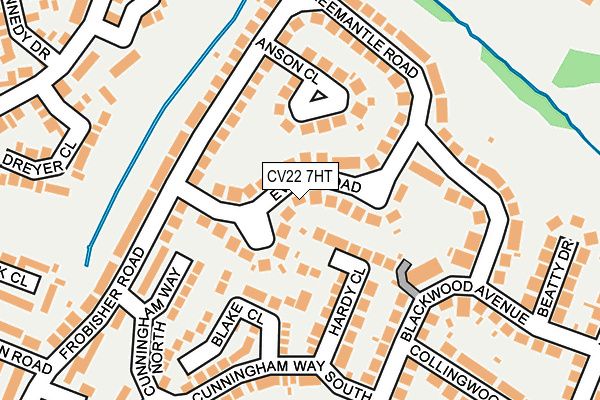 CV22 7HT map - OS OpenMap – Local (Ordnance Survey)