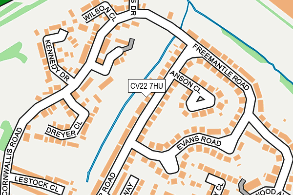 CV22 7HU map - OS OpenMap – Local (Ordnance Survey)