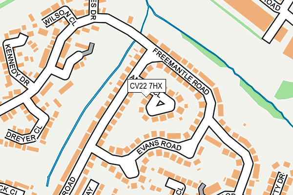 CV22 7HX map - OS OpenMap – Local (Ordnance Survey)