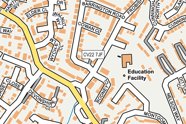 CV22 7JF map - OS OpenMap – Local (Ordnance Survey)