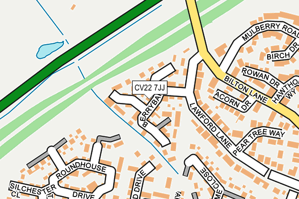CV22 7JJ map - OS OpenMap – Local (Ordnance Survey)