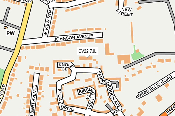 CV22 7JL map - OS OpenMap – Local (Ordnance Survey)