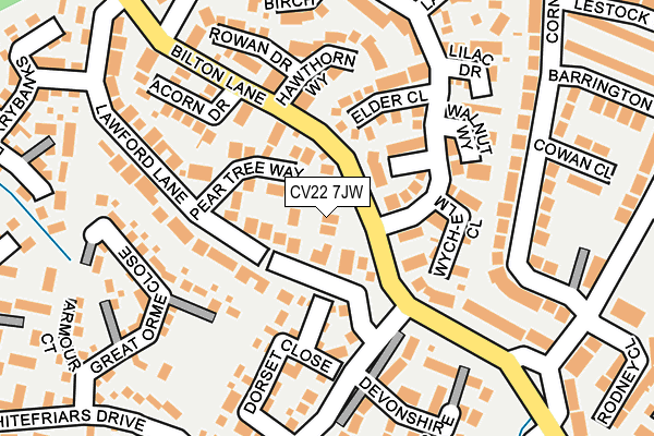 CV22 7JW map - OS OpenMap – Local (Ordnance Survey)