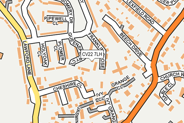 CV22 7LH map - OS OpenMap – Local (Ordnance Survey)