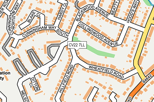 CV22 7LL map - OS OpenMap – Local (Ordnance Survey)