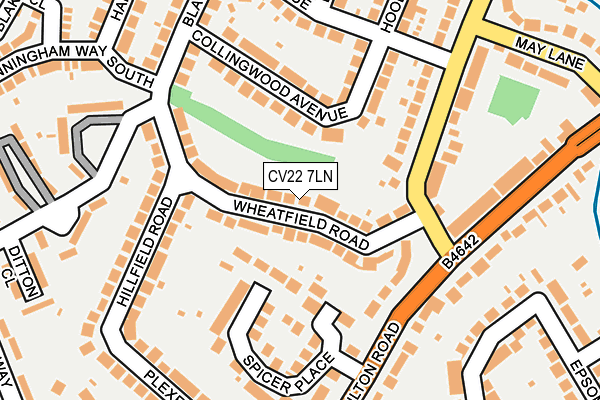 CV22 7LN map - OS OpenMap – Local (Ordnance Survey)