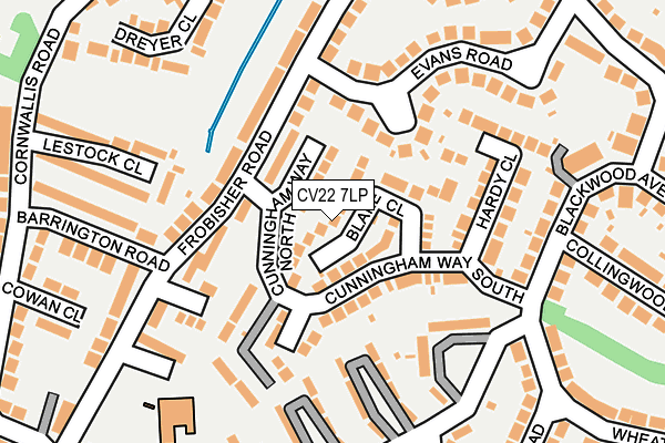 CV22 7LP map - OS OpenMap – Local (Ordnance Survey)