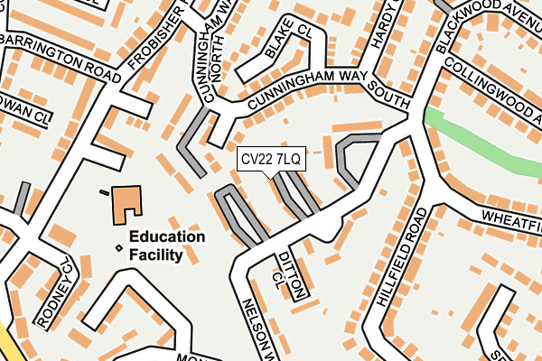 CV22 7LQ map - OS OpenMap – Local (Ordnance Survey)