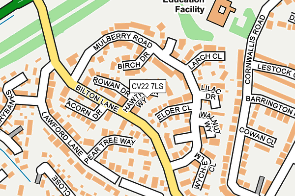 CV22 7LS map - OS OpenMap – Local (Ordnance Survey)