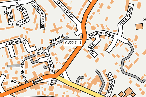 CV22 7LU map - OS OpenMap – Local (Ordnance Survey)
