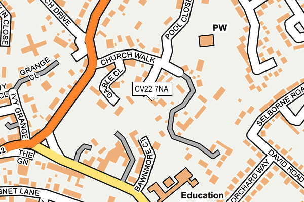 CV22 7NA map - OS OpenMap – Local (Ordnance Survey)
