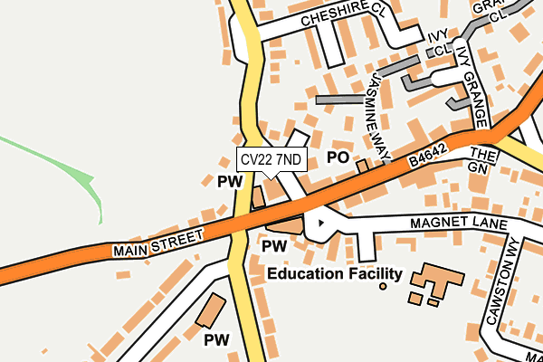 CV22 7ND map - OS OpenMap – Local (Ordnance Survey)