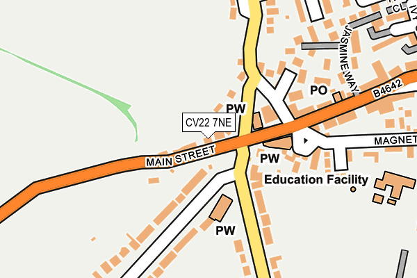 CV22 7NE map - OS OpenMap – Local (Ordnance Survey)