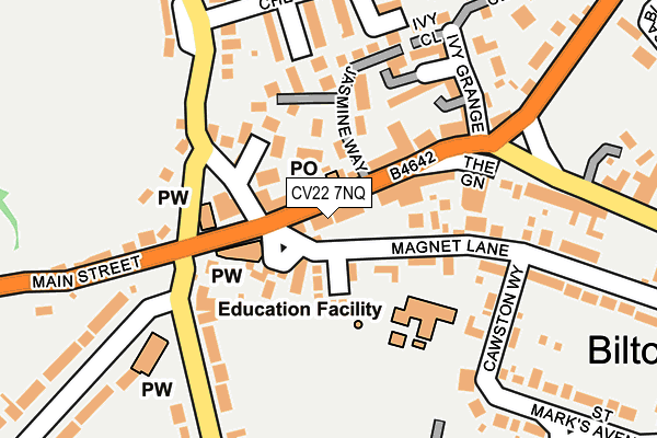 CV22 7NQ map - OS OpenMap – Local (Ordnance Survey)