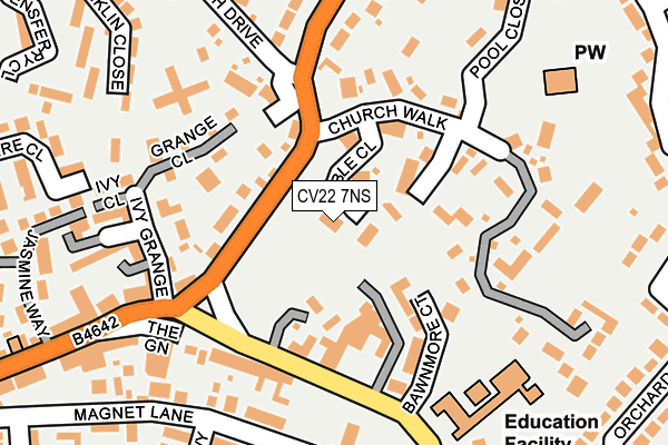 CV22 7NS map - OS OpenMap – Local (Ordnance Survey)