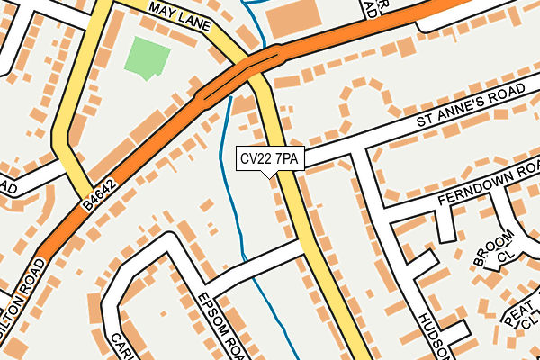 CV22 7PA map - OS OpenMap – Local (Ordnance Survey)