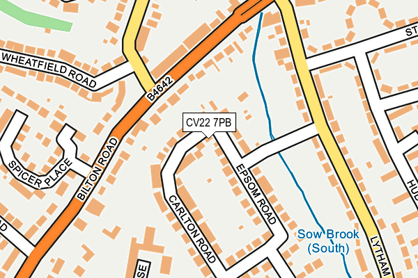 CV22 7PB map - OS OpenMap – Local (Ordnance Survey)