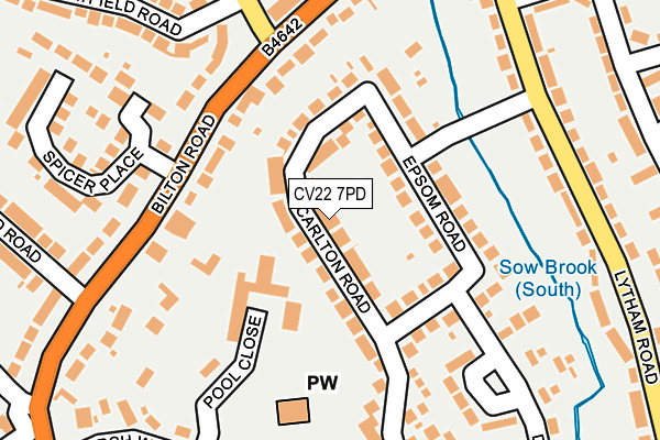 CV22 7PD map - OS OpenMap – Local (Ordnance Survey)