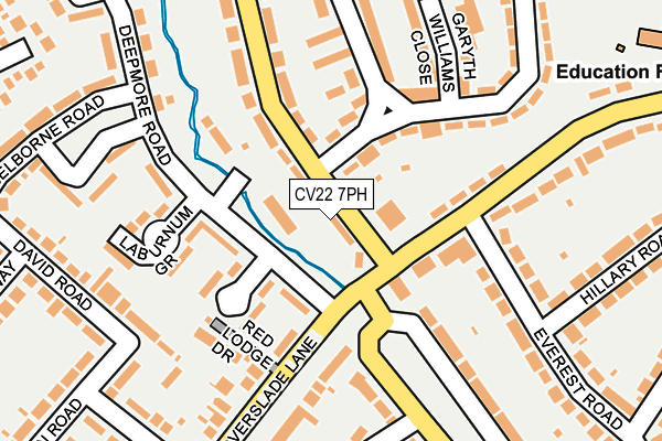 CV22 7PH map - OS OpenMap – Local (Ordnance Survey)