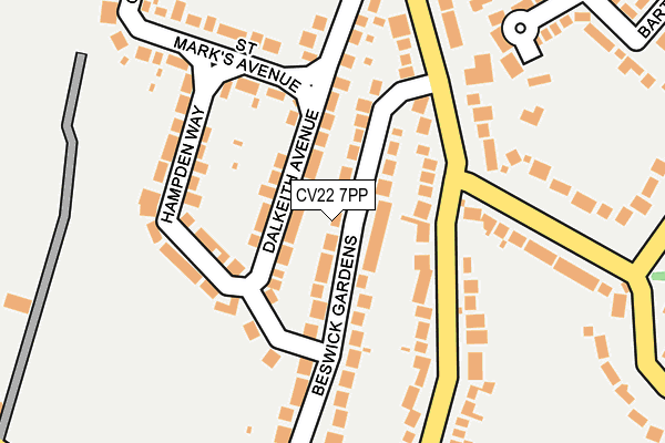 CV22 7PP map - OS OpenMap – Local (Ordnance Survey)