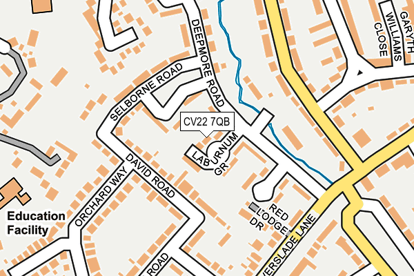CV22 7QB map - OS OpenMap – Local (Ordnance Survey)