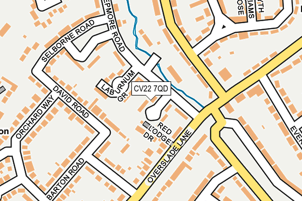 CV22 7QD map - OS OpenMap – Local (Ordnance Survey)