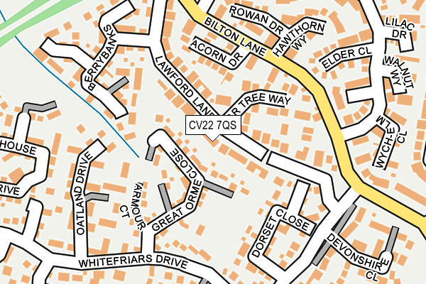 CV22 7QS map - OS OpenMap – Local (Ordnance Survey)