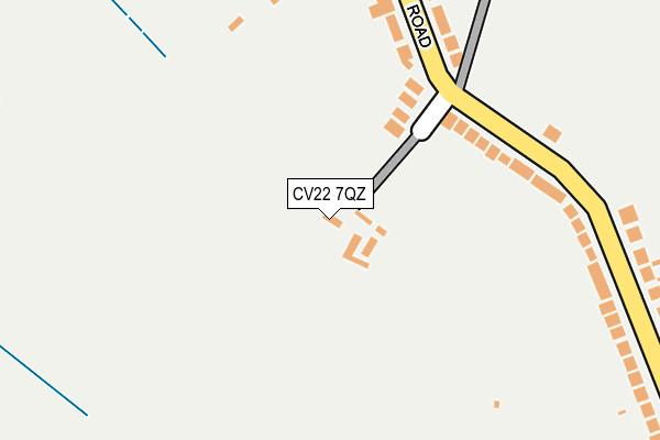 CV22 7QZ map - OS OpenMap – Local (Ordnance Survey)