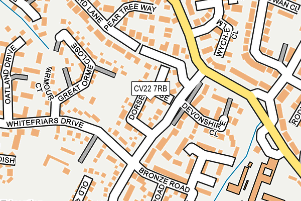 CV22 7RB map - OS OpenMap – Local (Ordnance Survey)
