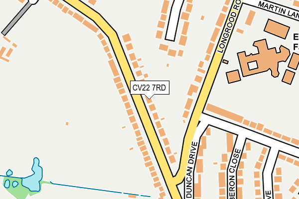 CV22 7RD map - OS OpenMap – Local (Ordnance Survey)