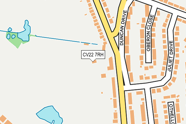 CV22 7RH map - OS OpenMap – Local (Ordnance Survey)