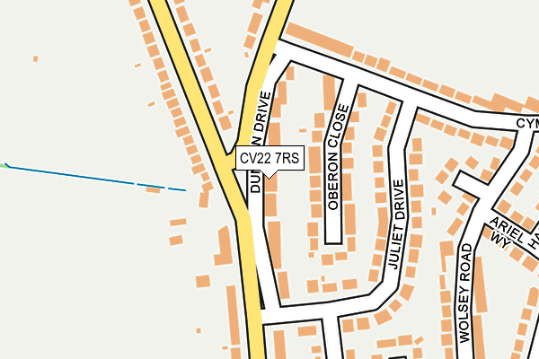 CV22 7RS map - OS OpenMap – Local (Ordnance Survey)