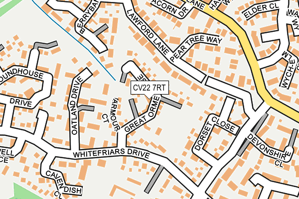 CV22 7RT map - OS OpenMap – Local (Ordnance Survey)