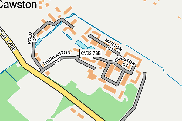 CV22 7SB map - OS OpenMap – Local (Ordnance Survey)