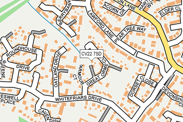 CV22 7SD map - OS OpenMap – Local (Ordnance Survey)