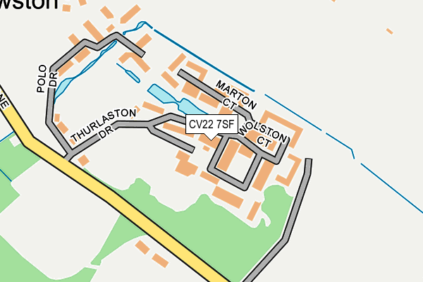 CV22 7SF map - OS OpenMap – Local (Ordnance Survey)