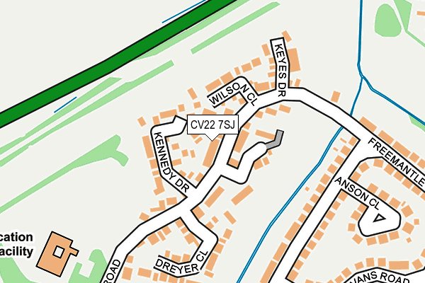 CV22 7SJ map - OS OpenMap – Local (Ordnance Survey)