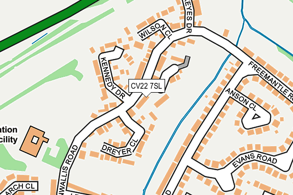 CV22 7SL map - OS OpenMap – Local (Ordnance Survey)