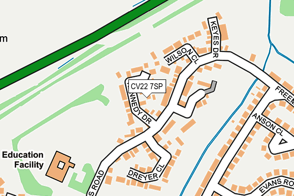 CV22 7SP map - OS OpenMap – Local (Ordnance Survey)