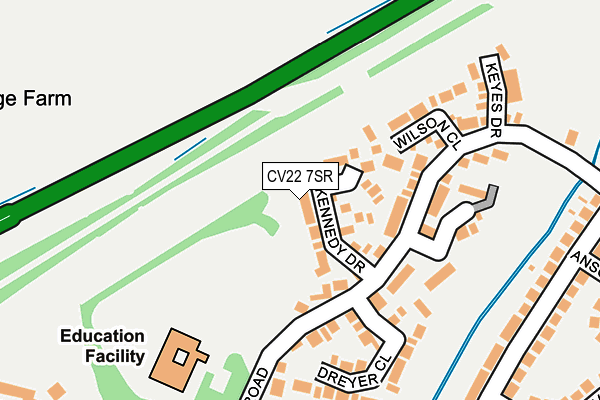 CV22 7SR map - OS OpenMap – Local (Ordnance Survey)