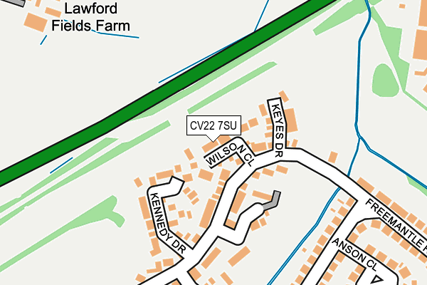 CV22 7SU map - OS OpenMap – Local (Ordnance Survey)