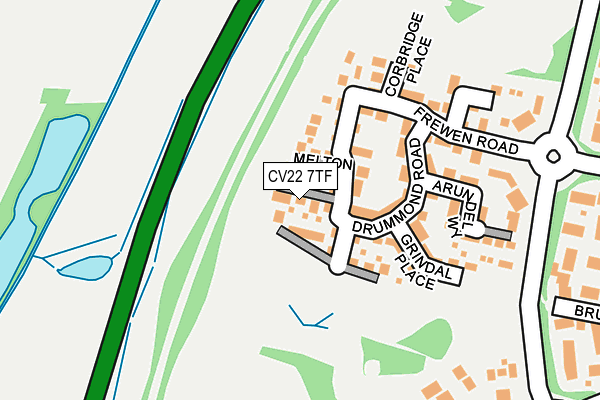CV22 7TF map - OS OpenMap – Local (Ordnance Survey)