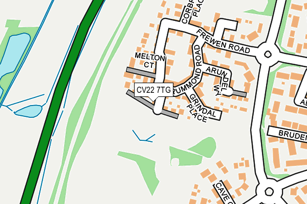CV22 7TG map - OS OpenMap – Local (Ordnance Survey)