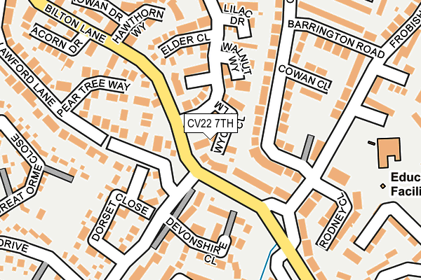 CV22 7TH map - OS OpenMap – Local (Ordnance Survey)