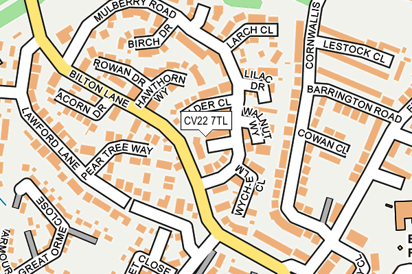 CV22 7TL map - OS OpenMap – Local (Ordnance Survey)