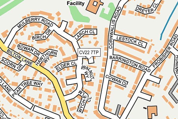CV22 7TP map - OS OpenMap – Local (Ordnance Survey)