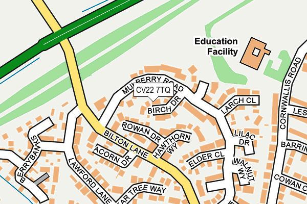 CV22 7TQ map - OS OpenMap – Local (Ordnance Survey)