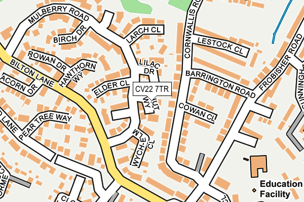 CV22 7TR map - OS OpenMap – Local (Ordnance Survey)