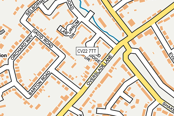 CV22 7TT map - OS OpenMap – Local (Ordnance Survey)